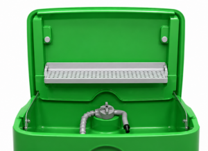 Lid built-in draining rack